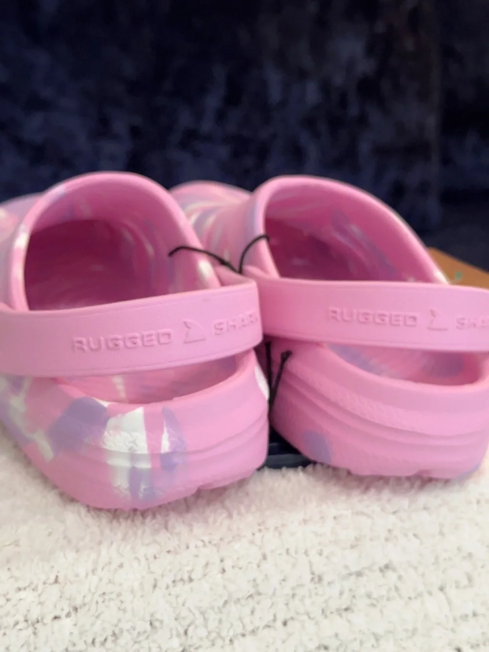 Kids Toddler Pink Marble Water-Friendly Eva Clogs